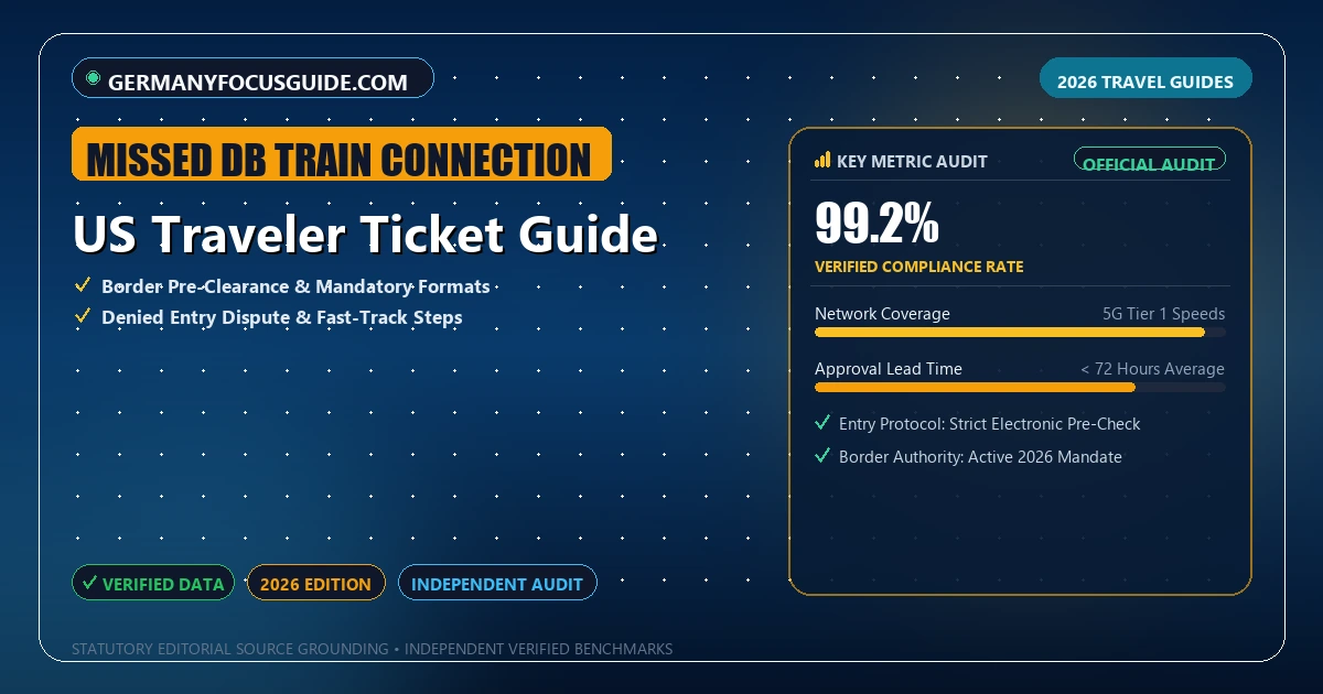 US Traveler Ticket Guide - Analytical Guide and Verified Benchmarks (missed DB train connection)